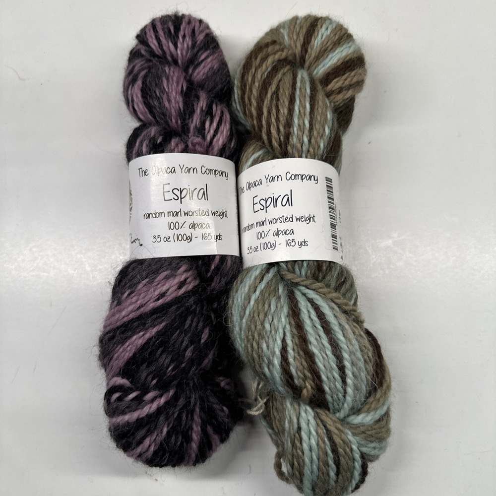 The Alpaca Yarn Company Espiral Bosenberry Jam Mint Chip 100% Hank Skein Lot